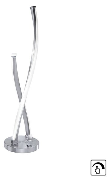 Paul Neuhaus stolová LED lampa Polina, strieborná, kov, stmievateľné, Hliník / sivá / zinok, Obývacia izba / jedáleň, kov, Moderný