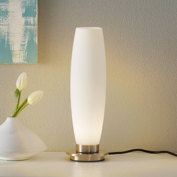 Paul Neuhaus Tyra stolová lampa, sklo, Ø 10 cm, stmievateľná, G9, Obývacia izba / jedáleň, Sklo, Moderný, Stolová lampa