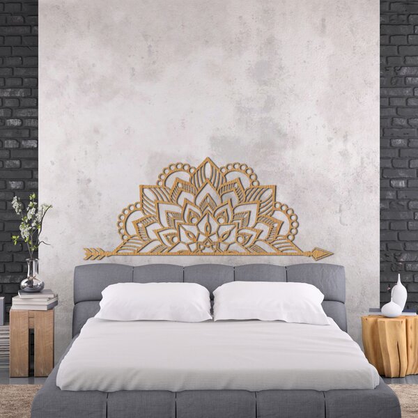 Mandala na stenu z dreva | ARONV: HDF - Javor 60 x 25 cm 4456-91773 HDF0492