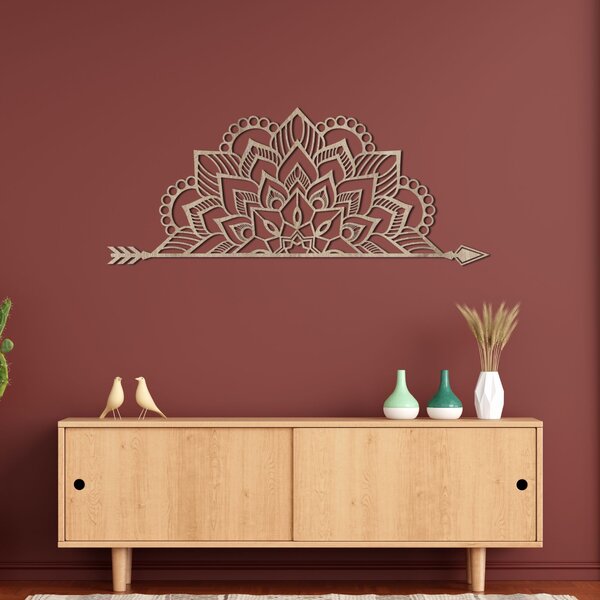 Mandala na stenu z dreva | ARONV: HDF - Javor 60 x 25 cm 4456-91773 HDF0492