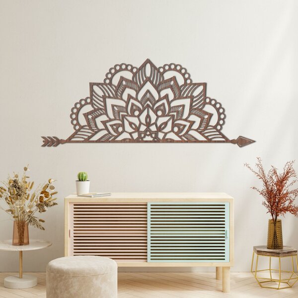 Mandala na stenu z dreva | ARONV: HDF - Javor 60 x 25 cm 4456-91773 HDF0492