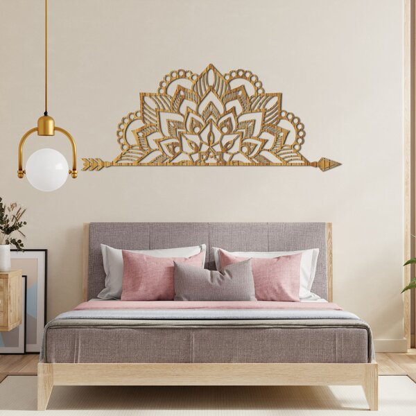 Mandala na stenu z dreva | ARONV: HDF - Javor 60 x 25 cm 4456-91773 HDF0492