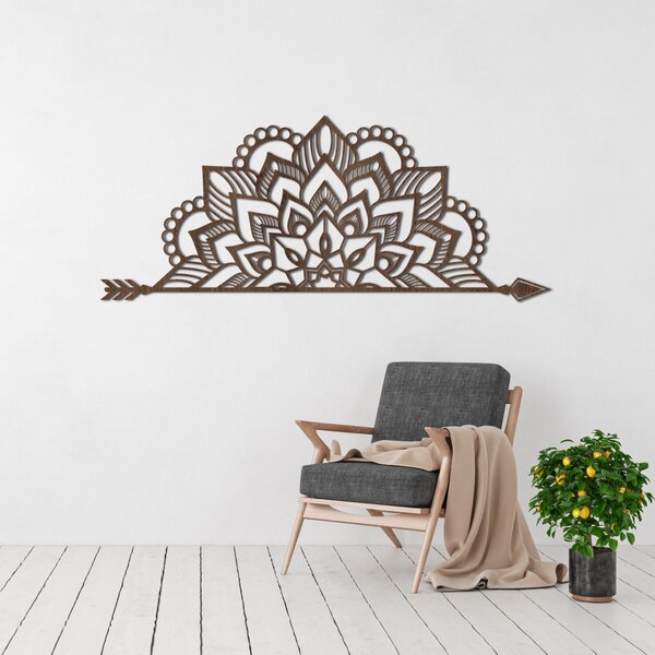 Mandala na stenu z dreva | ARONV: HDF - Javor 60 x 25 cm 4456-91773 HDF0492