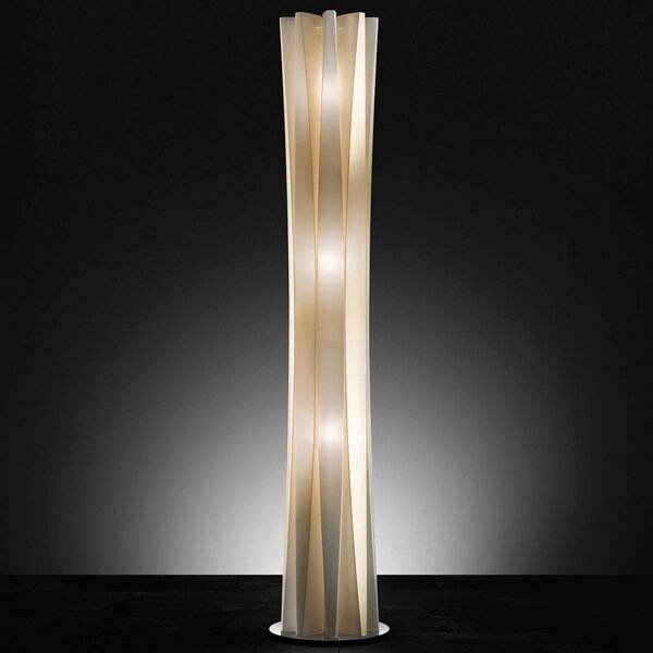 Stojacia lampa Slamp Bach, výška 161 cm, zlatá, Mosadz / zlato, Obývacia izba / jedáleň, Plast, Dizajn
