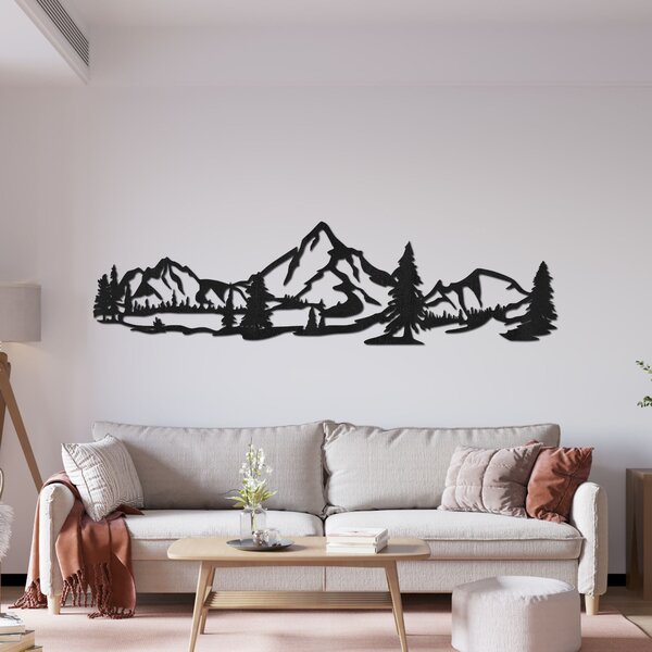 Vyrezávaný obraz na stenu s motívom hôr a lesa - NATURAE: HDF - Javor 30 x 113 cm 4458-92694 HDF0529
