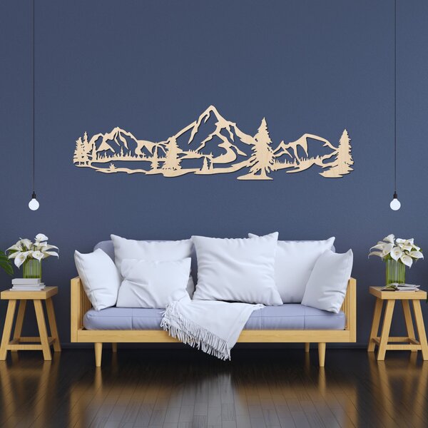 Drevená dekorácia na stenu les hôr - MONTIS: Preglejka Topoľ - Honey 3071 30 x 113 cm 4457-92654 PR0529