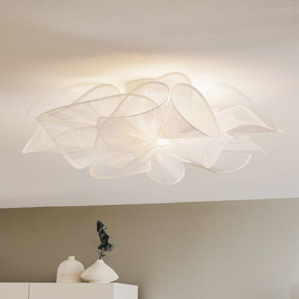 Slamp LA BELLE ÉTOILE stropné svietidlo biele, 73 cm, Biela / opálová, Obývacia izba / jedáleň, Plast, Dizajn, Závesné svietidlo