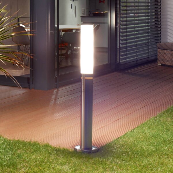 STEINEL Senzorové chodníkové svetlo GL 60 S, 104 cm, IP44, GU10-LED, Hliník / sivá / zinok, Nehrdzavejúca oceľ, Moderný, Osvetlenie príjazdovej cesty