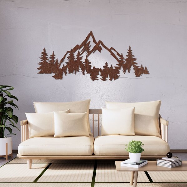 Moderná drevená dekorácia na stenu hory a les | CEADER: Preglejka Topoľ - Honey 3071 55 x 24 cm 4466-92883 PR0526