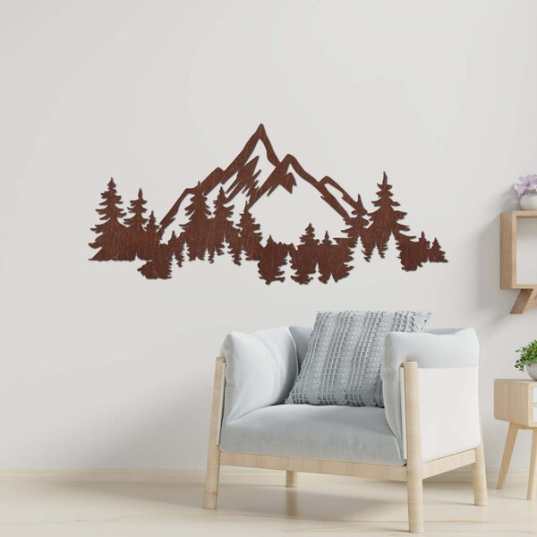 Moderná drevená dekorácia na stenu hory a les | CEADER: Preglejka Topoľ - Honey 3071 55 x 24 cm 4466-92883 PR0526