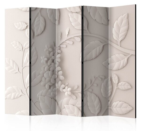 Artgeist Paraván - Paper Flowers (Cream) [Room Dividers]