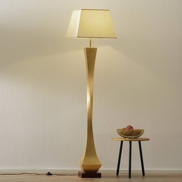 Stojaca lampa s ušľachtilým dizajnom, zlatá, Mosadz / zlato, Obývacia izba / jedáleň, kov, Moderný, Stojaca lampa