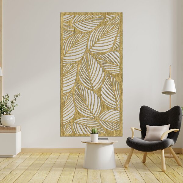 Drevený obraz na stenu listy | FLORS: Preglejka Topoľ - Honey 3071 40 x 20 cm 4477-94110 PR0268