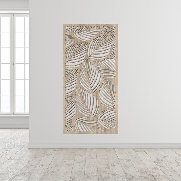 Drevená nástenná dekorácia List – tropický panelový obraz | LUFUS: HDF - Javor 40 x 20 cm 4478-94182 HDF0268