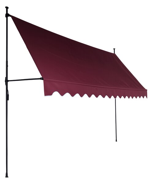 Aga Teleskopická markíza 300x120 cm Vínová