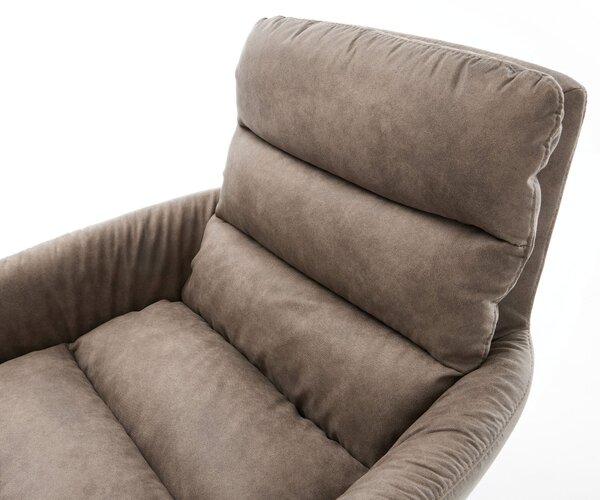 DELIFE Jedálenská stolička Abelia-Flex s opierkami mikrovlákno taupe vintage jedálenská stolička plochý grafit