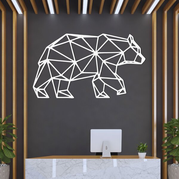 Vyrezávaný obraz na stenu medveď - ARCTOS: HDF - Javor 50 x 29 cm 4482-94704 HDF0240