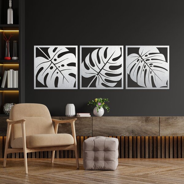 Drevená nástenná dekorácia monstera | SALAS: Preglejka Topoľ - Honey 3071 20 x 60 cm 4483-94862 PR0536
