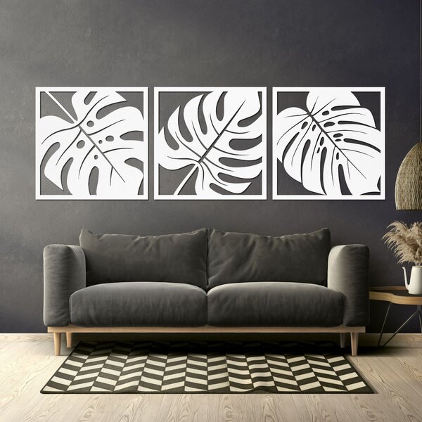 Prírodná nástenná dekorácia monstera | SELERE: HDF - Javor 20 x 60 cm 4484-95124 HDF0536