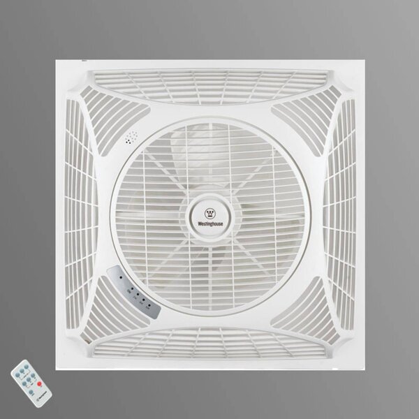 Westinghouse Stropný ventilátor Windsquare, Biela / opálová, Obývacia izba / jedáleň, Plast, Moderný