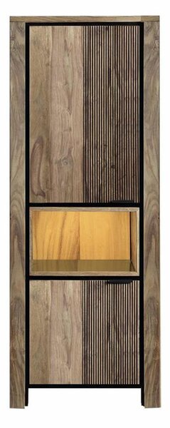 VITRÍNA, indický palisander, prírodná farba, 75/180/40 cm Livetastic - Sklenené vitríny, Online Only