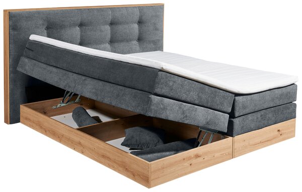 BOXSPRINGOVÁ POSTEĽ, 180/200 cm, antracitová Livetastic - Online Only spálne, Online Only