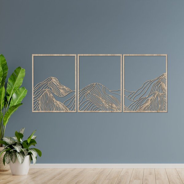 Hory elegantná drevená dekorácia | MAUTANIS: HDF - Javor 80 x 35 cm 4488-99795 HDF0478