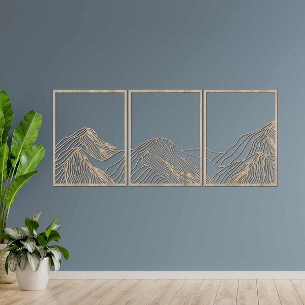 Hory elegantná drevená dekorácia | MAUTANIS: HDF - Javor 80 x 35 cm 4488-99795 HDF0478