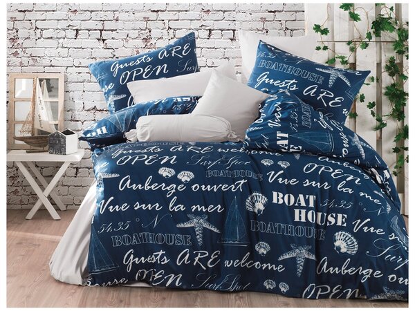 Posteľné obliečky Boat House Modré 200x220/2x70x90 cm
