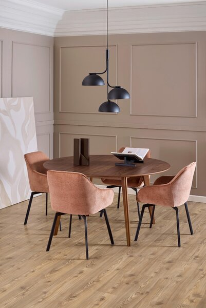 JEDÁLENSKÝ STÔL, orech, kaučukové drevo, farba vlašského orecha, 140/76 cm MID.YOU - Stoly, Online Only