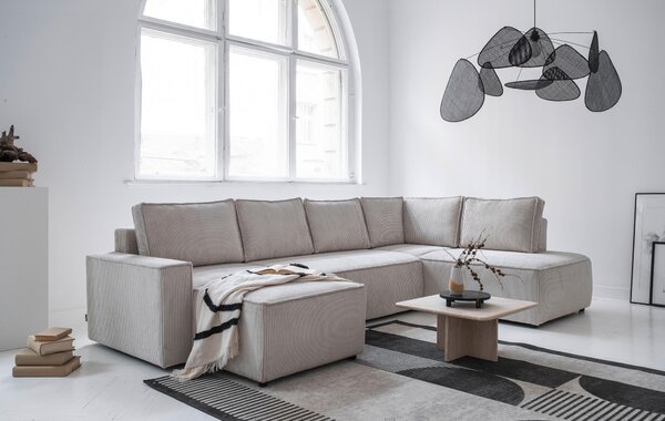 SEDACIA SÚPRAVA, textil, béžová MID.YOU - Sedačky, Online Only