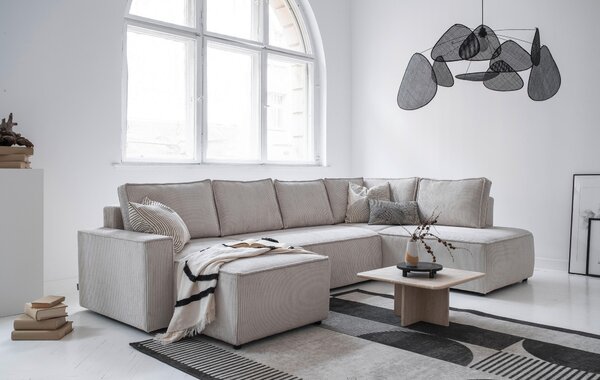 SEDACIA SÚPRAVA, textil, béžová MID.YOU - Sedačky, Online Only