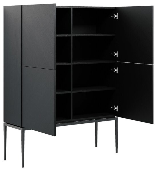 VYSOKÁ KOMODA, čierna, 120/160/40 cm home24 - Online Only drobný nábytok, Online Only
