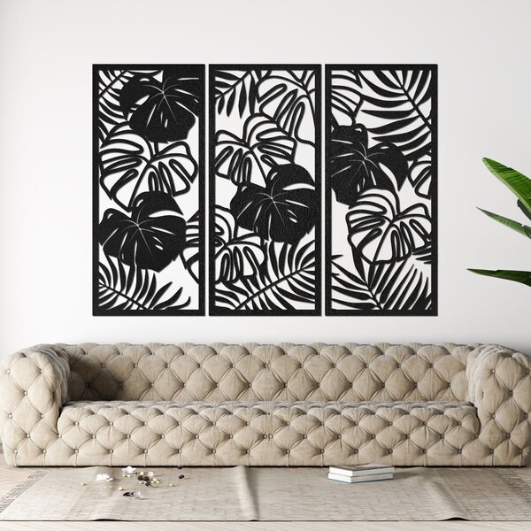 Tropické listy monstera a papraď | LIBOGA: HDF - Javor 60 x 45 cm 4491-101731 HDF0533