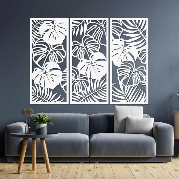 Tropické listy monstera a papraď | LIBOGA: HDF - Javor 60 x 45 cm 4491-101731 HDF0533