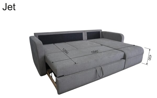 ROHOVÁ SEDAČKA, textil, tmavosivá Livetastic - Sedačky, Online Only