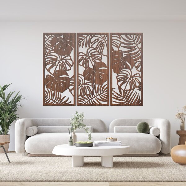 Tropické listy monstera a papraď | LIBOGA: HDF - Javor 60 x 45 cm 4491-101731 HDF0533