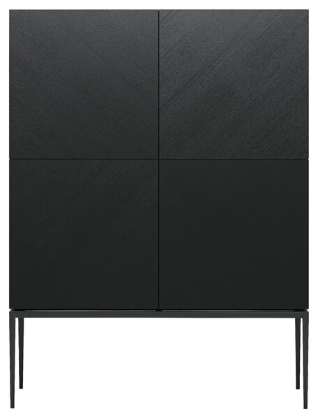 VYSOKÁ KOMODA, čierna, 120/160/40 cm home24 - Online Only drobný nábytok, Online Only