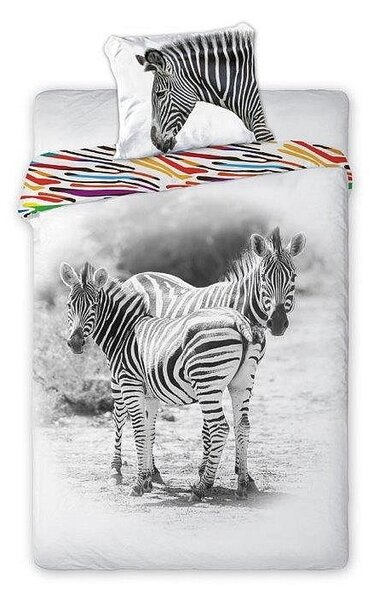 Faro Bavlnená posteľná bielizeň Wild Zebra 160x200 cm