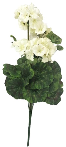 Umelý Muškát Pelargónia x9 biela 45cm