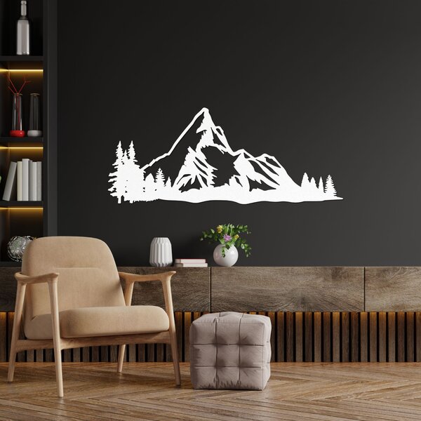 Drevený obraz Horská panoráma – Moderná nástenná dekorácia z dreva | TANA: HDF - Javor 40 x 16 cm 4493-96076 HDF0527