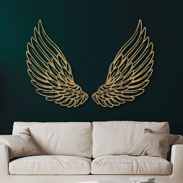 Výnimočná drevená dekorácia na stenu anjelské krídla | ANGELIC: Preglejka Topoľ - Honey 3071 70 x 50 cm 4496-96663 PR0501