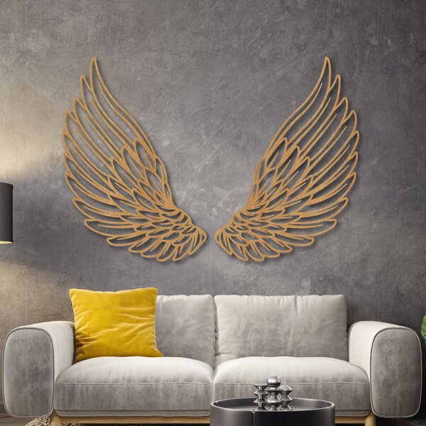Výnimočná drevená dekorácia na stenu anjelské krídla | ANGELIC: Preglejka Topoľ - Honey 3071 70 x 50 cm 4496-96663 PR0501