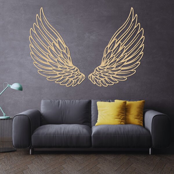 Výnimočná drevená dekorácia na stenu anjelské krídla | ANGELIC: Preglejka Topoľ - Honey 3071 70 x 50 cm 4496-96663 PR0501