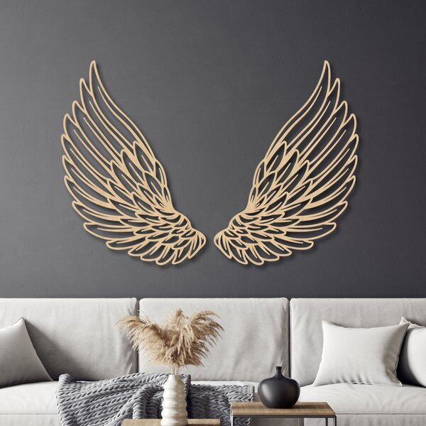 Výnimočná drevená dekorácia na stenu anjelské krídla | ANGELIC: Preglejka Topoľ - Honey 3071 70 x 50 cm 4496-96663 PR0501