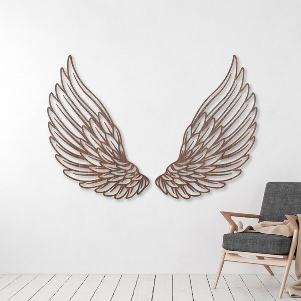 Výnimočná drevená dekorácia na stenu anjelské krídla | ANGELIC: Preglejka Topoľ - Honey 3071 70 x 50 cm 4496-96663 PR0501