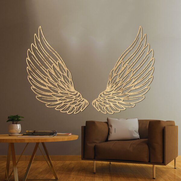 Výnimočná drevená dekorácia na stenu anjelské krídla | ANGELIC: Preglejka Topoľ - Honey 3071 70 x 50 cm 4496-96663 PR0501
