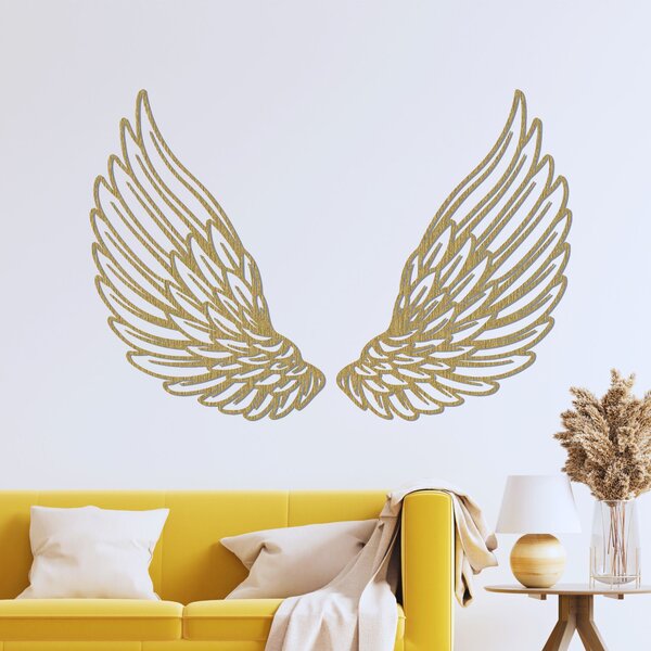 Výnimočná drevená dekorácia na stenu anjelské krídla | ANGELIC: Preglejka Topoľ - Honey 3071 70 x 50 cm 4496-96663 PR0501