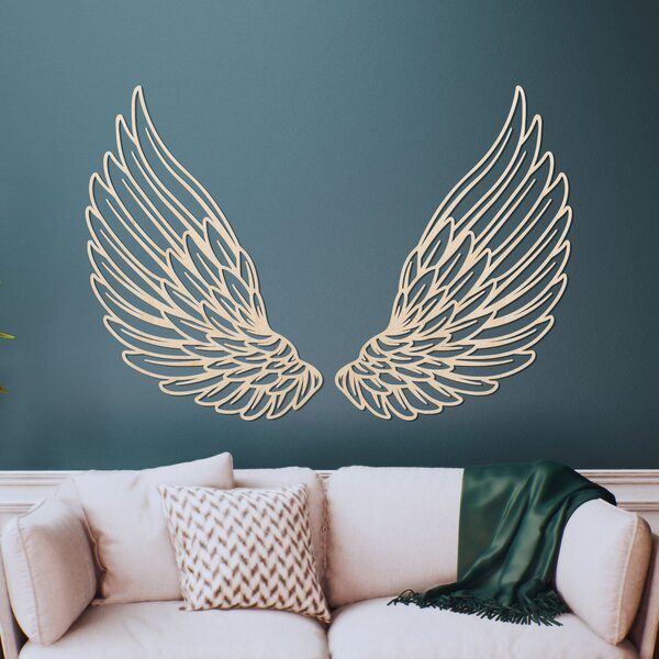 Výnimočná drevená dekorácia na stenu anjelské krídla | ANGELIC: Preglejka Topoľ - Honey 3071 70 x 50 cm 4496-96663 PR0501