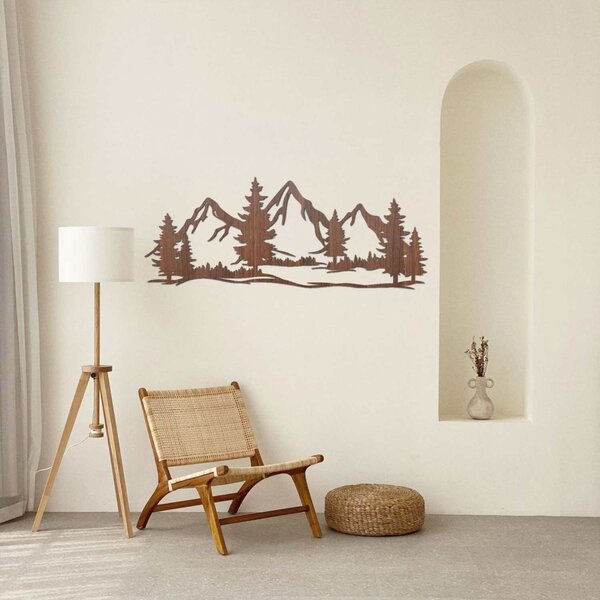 Drevený obraz na stenu hory a les | ALPIUM: HDF - Javor 40 x 15 cm 4504-97038 HDF0521